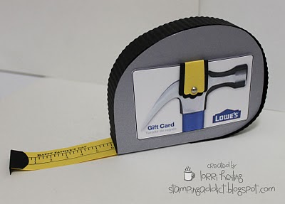 UNIQUE Tape Measure Gift Card Holder - Confessions of a Stamping Addict